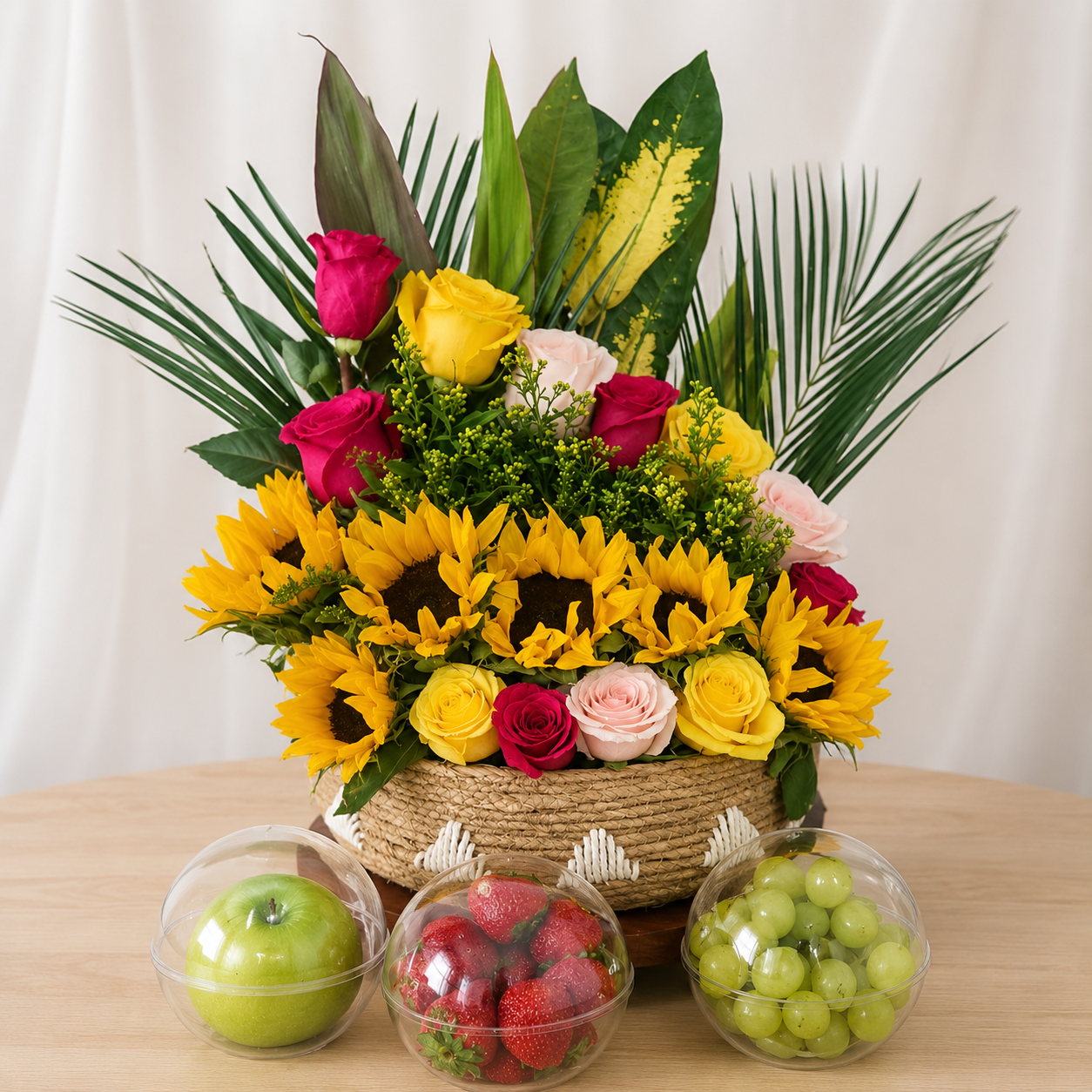 Tropical Arrangement with Fruit